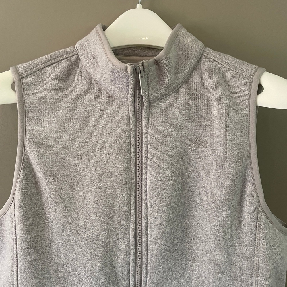 Ridgecut Toughwear Womens Gray Full Zip Fleece Vest Mock Neck Size S RC11011